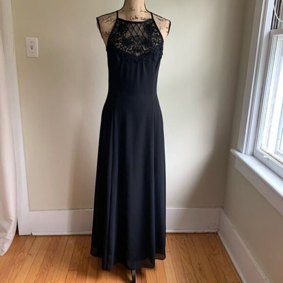 Scott McClintock black maxi dress size 8 sleeveless - Picture 10 of 12